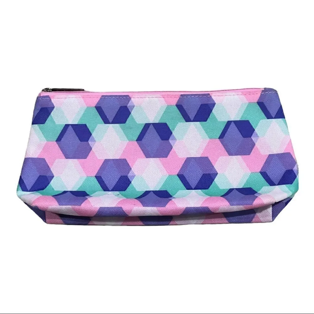 Clinique Three Medium Size Makeup Bags/Pouches  Zipper Closure